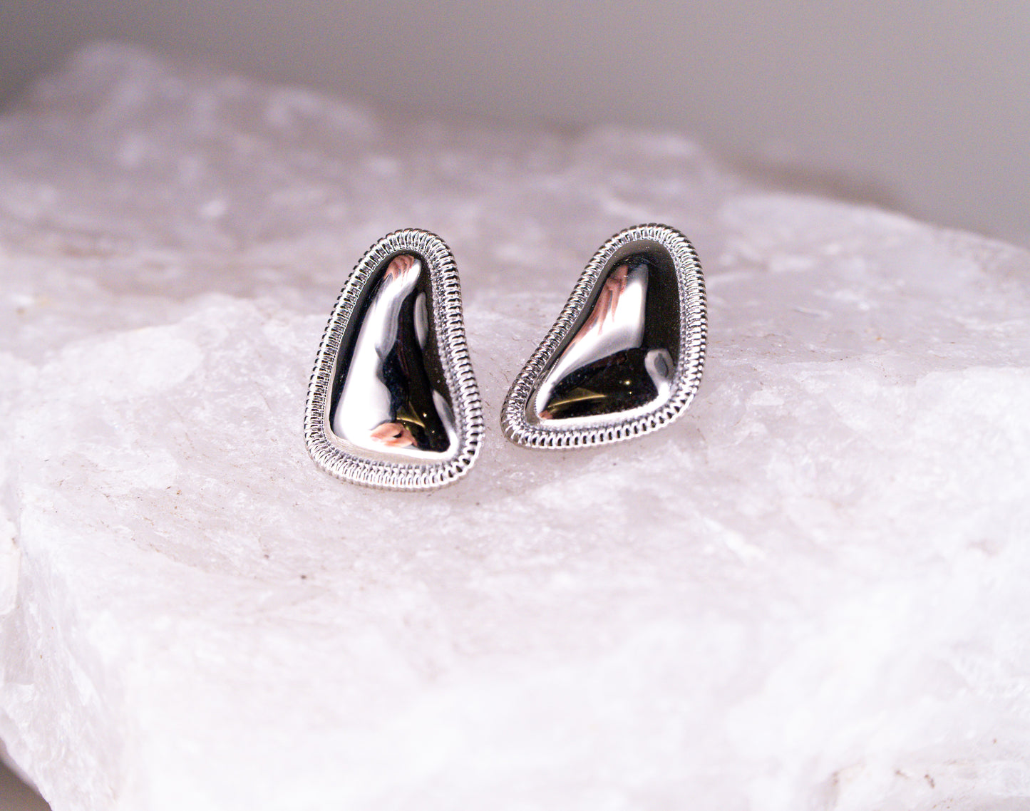 Aros Piedras de mar – Plata & Dorado