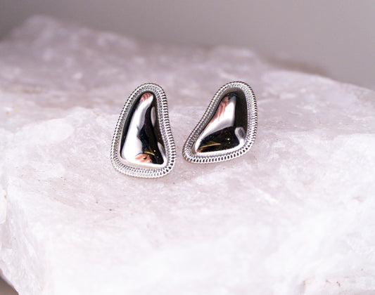 Aros Piedras de mar – Plata & Dorado